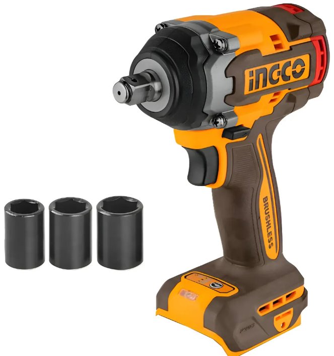 Llave de Impacto a Batería 20V Brushless Ingco 500Nm